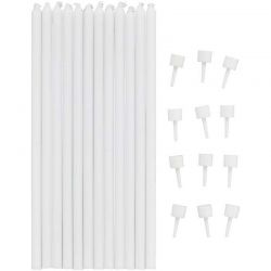 Bougies d’anniversaire longues blanches Wilton – Élégance et hauteur pour vos gâteaux de fête
