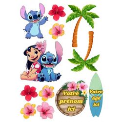 Mini disques comestibles Stitch Disney