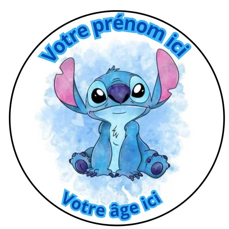 Disque Comestible déco gâteaux Stitch 20cm Disney