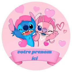 Disque Comestible déco gâteaux Stitch 20cm Disney