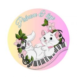Disque à Gâteau Personnalisé Les Aristochats – Marie piano