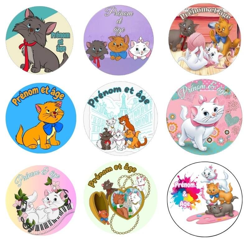 Disque à Gâteau Personnalisé Les Aristochats – Prénom & Âge Disque à Gâteau Personnalisé Les Aristochats – Prénom & Âge