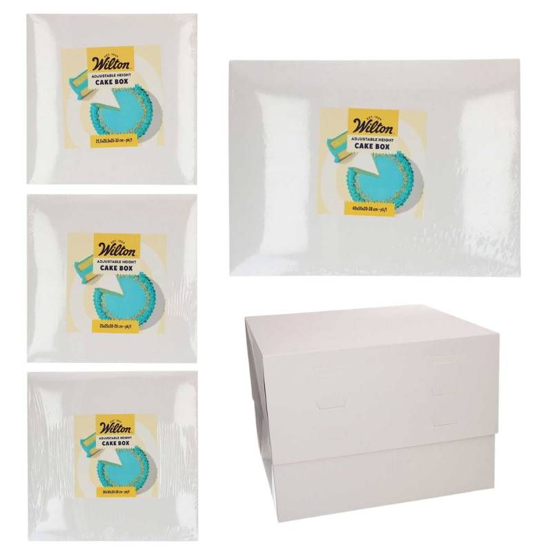 Boîte à Gâteaux Wilton à Hauteur Réglable – 5 Tailles pour Transport Sécurisé des Gâteaux Hauts Boîte à Gâteaux Wilton à Hauteur Réglable – 5 Tailles pour Transport Sécurisé des Gâteaux Hauts