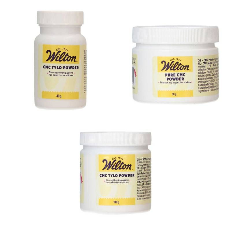 Wilton CMC Poudre de Tylo – Renforcez vos décorations en pâte à sucre (40 g, 50 g, 100 g)