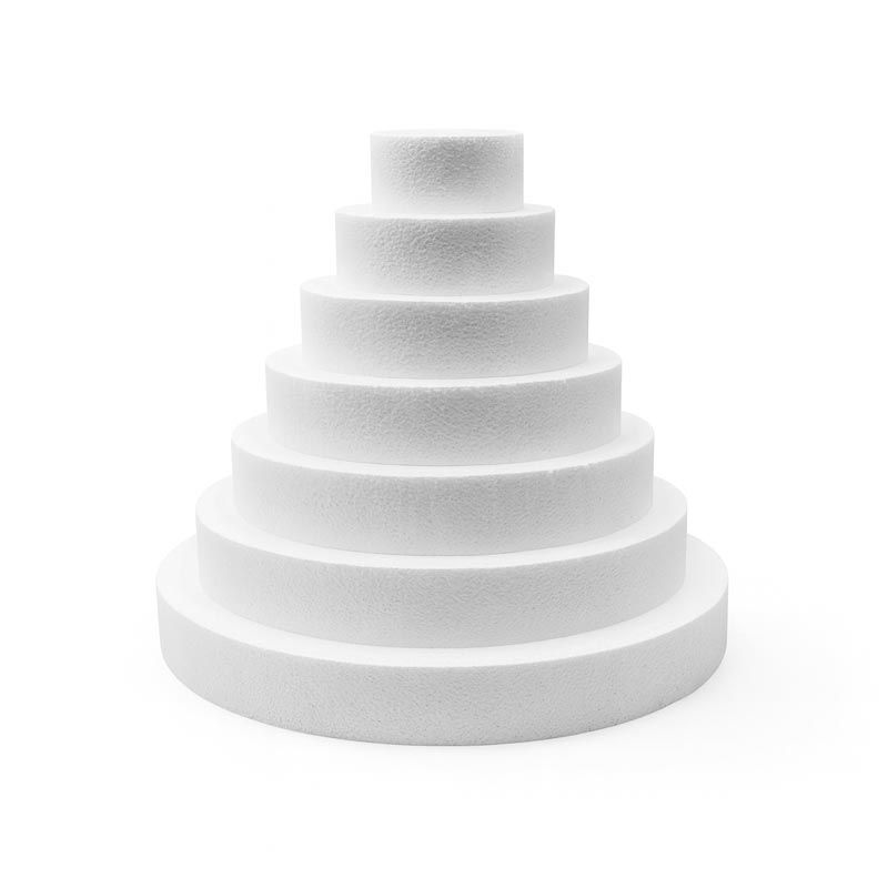 Dummy rond 5 cm de haut support polystyrène diamètre au choix Dummy rond 5 cm de haut support polystyrène diamètre au choix