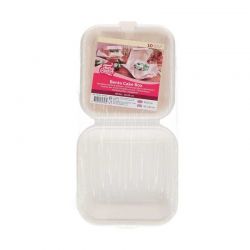FunCakes – Boîtes à gâteaux Bento 15×15 cm (Pack de 10) – Blanc