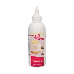 FunCakes Cake Drip Crème Blanche 180 g – Glaçage vanille prêt à l’emploi pour drip cake