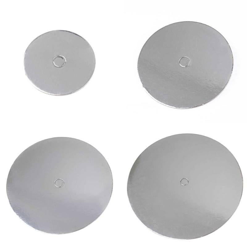 LOYAL Cake Board Rond Argent Perforé – Support gâteau 2,5 mm avec trou central (10, 15, 20, 25 cm) LOYAL Cake Board Rond Argent Perforé – Support gâteau 2,5 mm avec trou central (10, 15, 20, 25 cm)