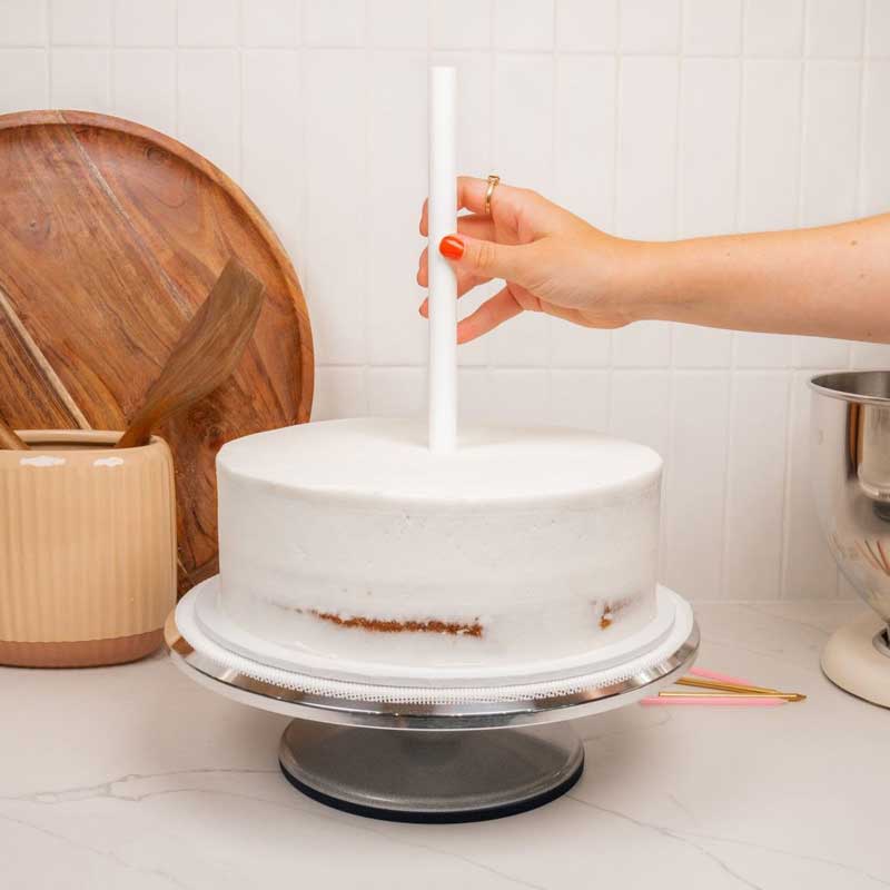 Lot De 24 Goujons à Gâteau En Plastique 24 Cm - Supports Réutilisables Pour Gâteaux à Étages
