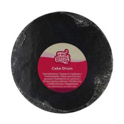 Plateau Cake Drum Noir Épais 12 mm – Rond FunCakes (Ø 20/25/30/35 cm), réutilisable