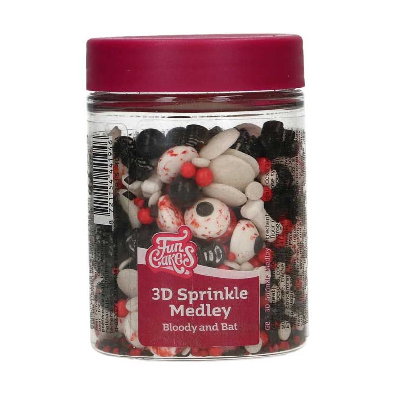 FunCakes 3D Sprinkle Medley – Bloody & Bats Mélange Sanglant & Chauves-Souris FunCakes 3D Sprinkle Medley – Bloody & Bats Mélange Sanglant & Chauves-Souris