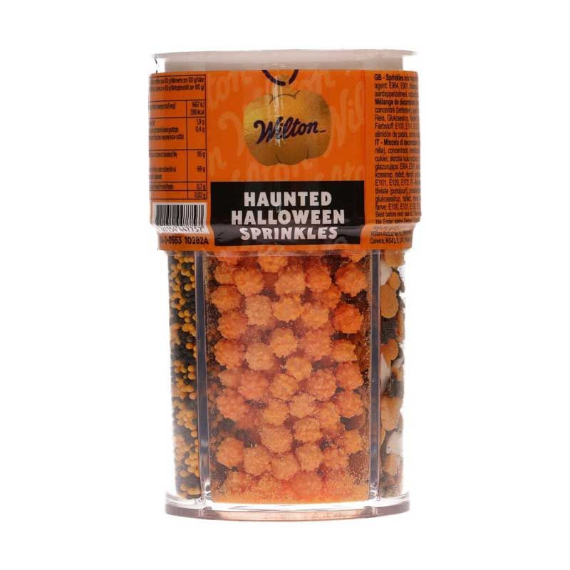 Wilton Mélange de Sprinkles Halloween 4-Cell – Nonpareilles, Perles & Figures Effrayantes – 100 g Wilton Mélange de Sprinkles Halloween 4-Cell – Nonpareilles, Perles & Figures Effrayantes – 100 g