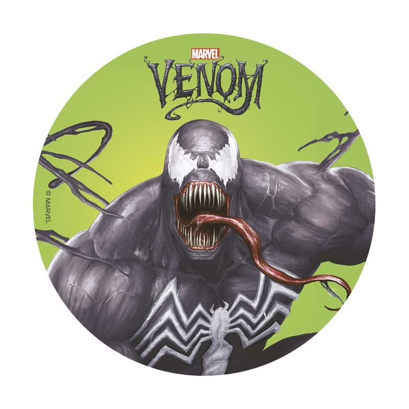 Disque Azyme Venom 20 cm – Décoration comestible Marvel