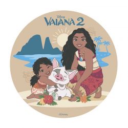 Disque Azyme Vaiana 2 – Ø20 cm, décoration comestible prête à poser