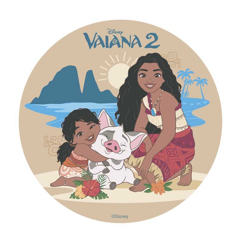 Disque Azyme Vaiana 2 – Ø20 cm, décoration comestible prête à poser Disque Azyme Vaiana 2 – Ø20 cm, décoration comestible prête à poser