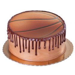 Disque comestible Basket-Ball – Ø20 cm, décoration prête à poser