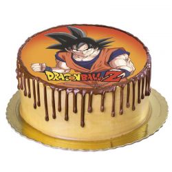 Disque en Azyme Dragon Ball – Ø 20 cm, prêt à poser pour gâteaux héros d’anniversaire