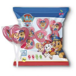 Sucettes Cœur Pat’Patrouille – Bonbons thématiques sans gluten, sans lactose, colorants naturels