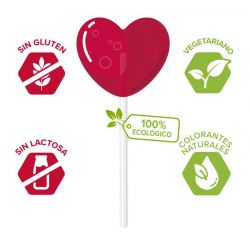 Sucettes Cœur Pat’Patrouille – Bonbons thématiques sans gluten, sans lactose, colorants naturels