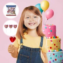 Sucettes Cœur Pat’Patrouille – Bonbons thématiques sans gluten, sans lactose, colorants naturels