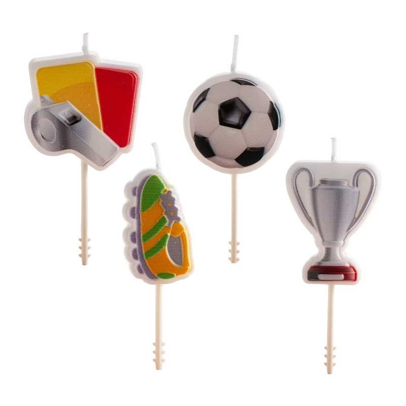 Bougie d’Anniversaire Football – 4 modèles – 8 cm