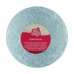 Plateau Cake Drum Bleu Bébé Épais 12 mm – Rond FunCakes (Ø 20 cm), réutilisable