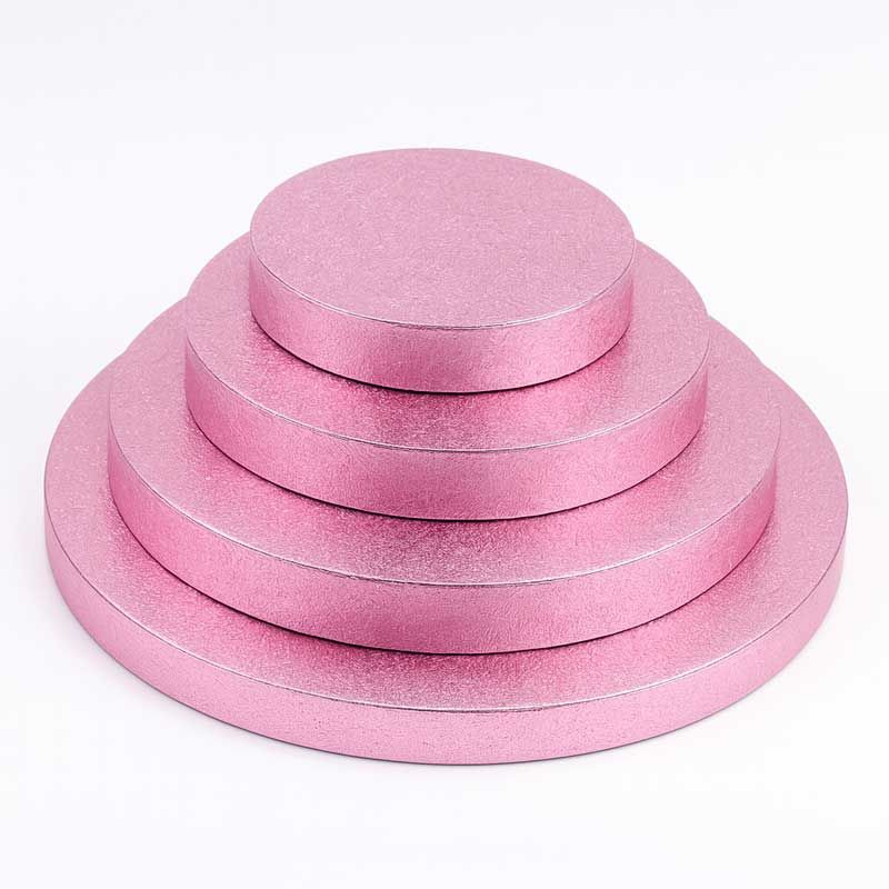 Plateau Cake Drum Rond 12 mm Rose Bébé FunCakes (Ø 20/25/30/35 cm) – Réutilisable & Ultra-rigide