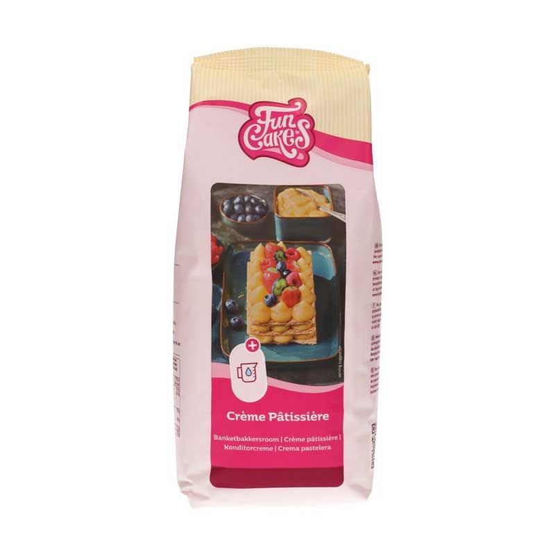 FunCakes – Mix Préparation pour Crème Pâtissière 1 kg (stable à la cuisson, vanille intense)