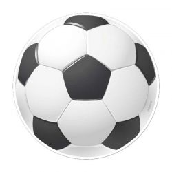 Disque en azyme déco gâteaux ballon de foot 20 cm