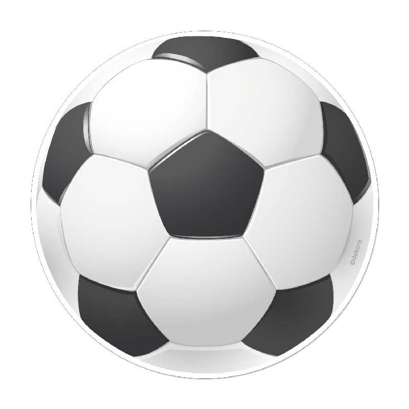 Disque en azyme déco gâteaux ballon de foot 20 cm