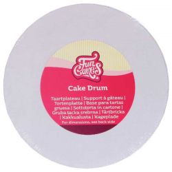 Plateau de présentation rond épais Blanc tailles au choix