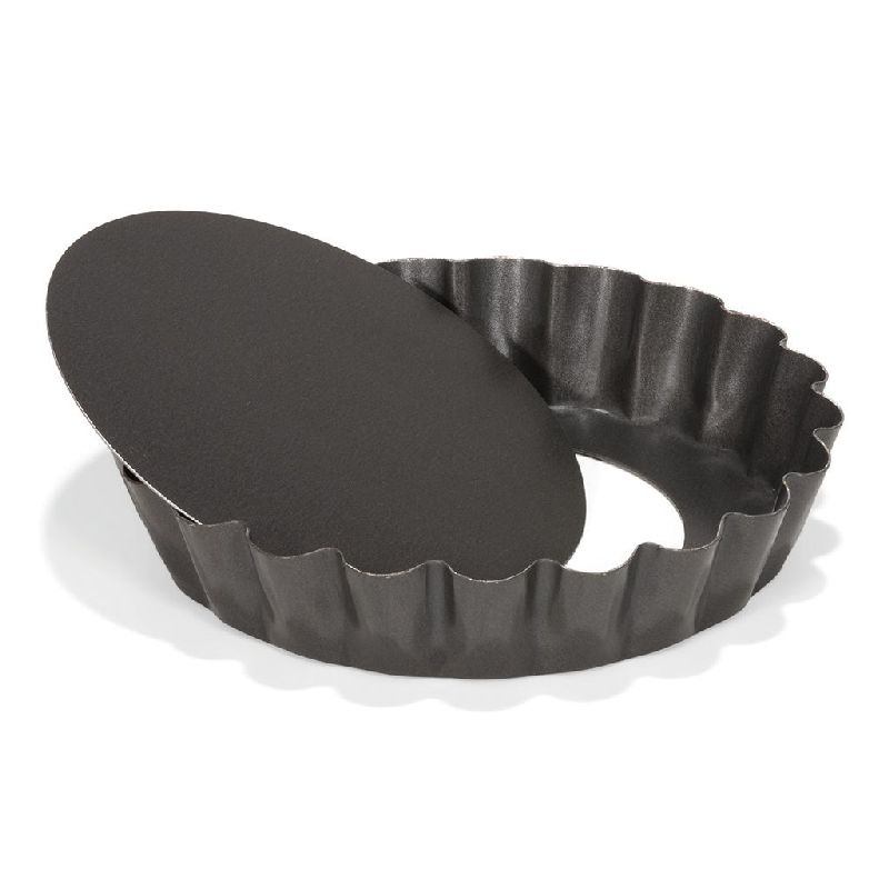 Patisse Mini Moule à Quiche Ø10 cm – Fond Amovible, Acier ECCS, Anti-adhésif