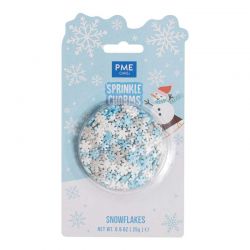 Décorations à Saupoudrer PME – Flocons de Neige Bleu, Argent & Blanc (25 g)