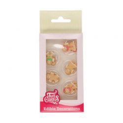 FunCakes Décors en Sucre Pain d’Épice – Set/12 petits bonshommes de Noël sans gluten