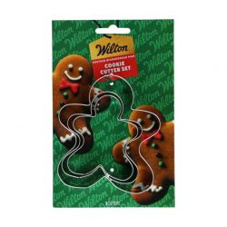 Wilton Emporte-pièces Bonhomme en Pain d’Épice Emboîtables – Set de 3 en Inox
