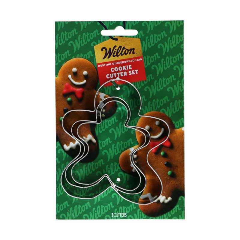 Wilton Emporte-pièces Bonhomme en Pain d’Épice Emboîtables – Set de 3 en Inox