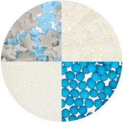 Mélange de Sprinkles Hiver Enchanté 4-Cell Wilton – Décors sucre bleu givré 105 g