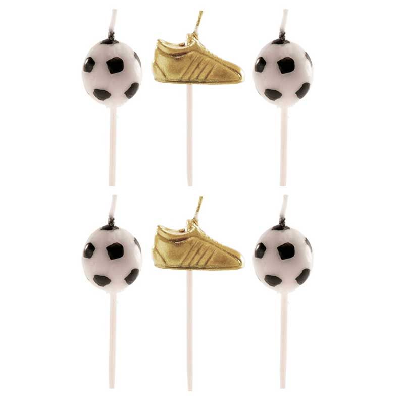Bougie ballon et chaussure de Football Set/6