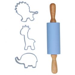 Wilton Kit de Pâtisserie Enfant – Emporte-pièces Animaux Sauvages + Rouleau | Wild Animals Set/4