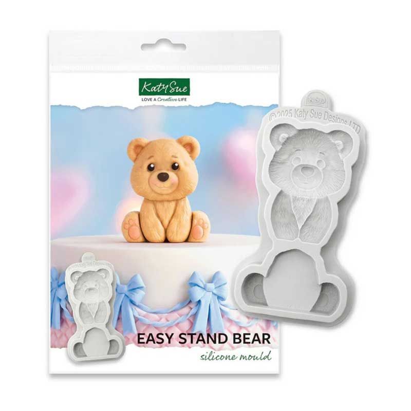 Moule en Silicone Easy Stand Bear Katy Sue – Ours 3D Autoportant pour Cake Design