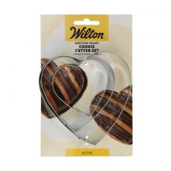 Wilton – Emporte-pièces Cœurs Gigognes en Acier Inoxydable – Set de 3 Tailles
