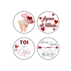 Disques Bento Cake spécial Saint-Valentin – Impression alimentaire comestible