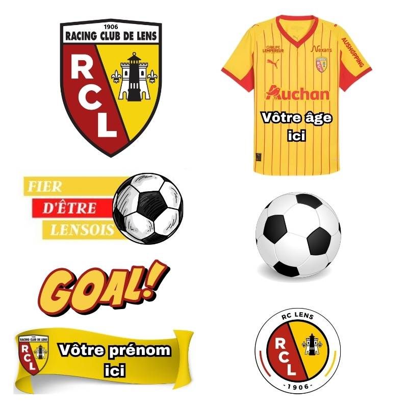 Kit Topper Alimentaire à Gâteau Personnalisé – Thème Football (Clubs & Sélections)