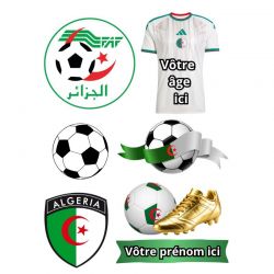 Kit Topper Alimentaire à Gâteau Personnalisé – Thème Football (Clubs & Sélections)