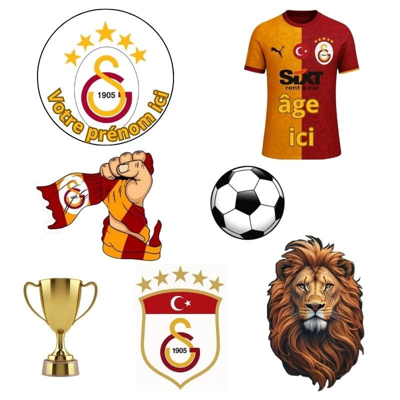 Kit Topper Alimentaire à Gâteau Personnalisé – Thème Football (Clubs & Sélections)