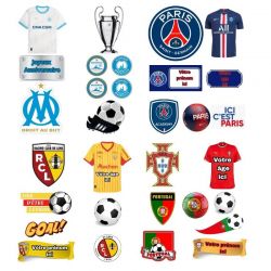 Kit Topper Alimentaire à Gâteau Personnalisé – Thème Football (Clubs & Sélections)