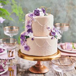 FunCakes Cake Lace Ready to Use Blanc Perle 200 g – Dentelle alimentaire prête à l’emploi, finition nacrée