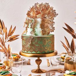 FunCakes Cake Lace Ready to Use Or Perle 200 g – Dentelle alimentaire prête à l’emploi (effet nacré)