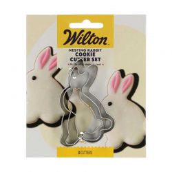 Wilton Emporte-pièce Nesting Lapin Set/3 – 3 tailles en inox pour biscuits, fondant & pâte d’amande
