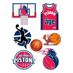 Kit Topper Alimentaire à Gâteau Personnalisé – Thème Basket-ball